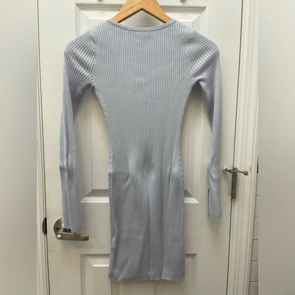 Hollister Light Blue Ribbed Dress - Picture 2 of 3